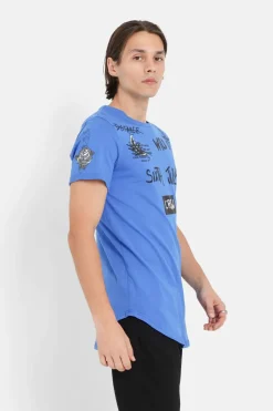 T-Shirt Crew Bleu Fonce