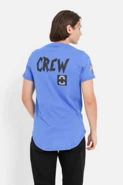 T-Shirt Crew Bleu Fonce
