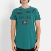 T-Shirt Crew Vert Fonce