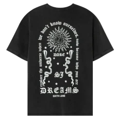 T-Shirt Dos Imprime Gris