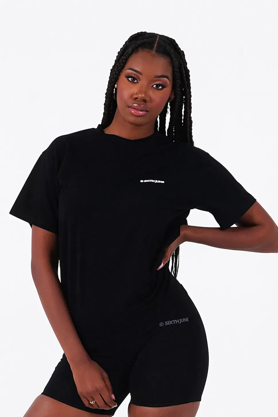 T-Shirt Double Logo Noir