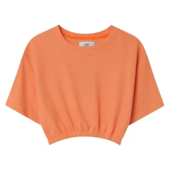 T-Shirt Elastique Gaufre Orange
