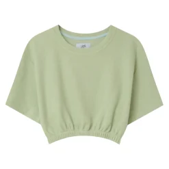 T-Shirt Elastique Gaufre Vert Clair