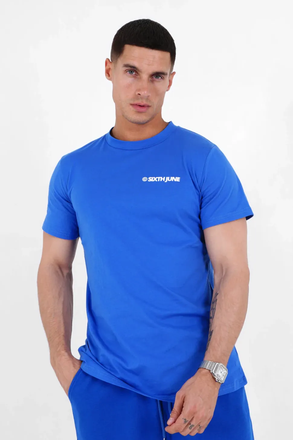 T-Shirt Essential Logo Bleu Fonce