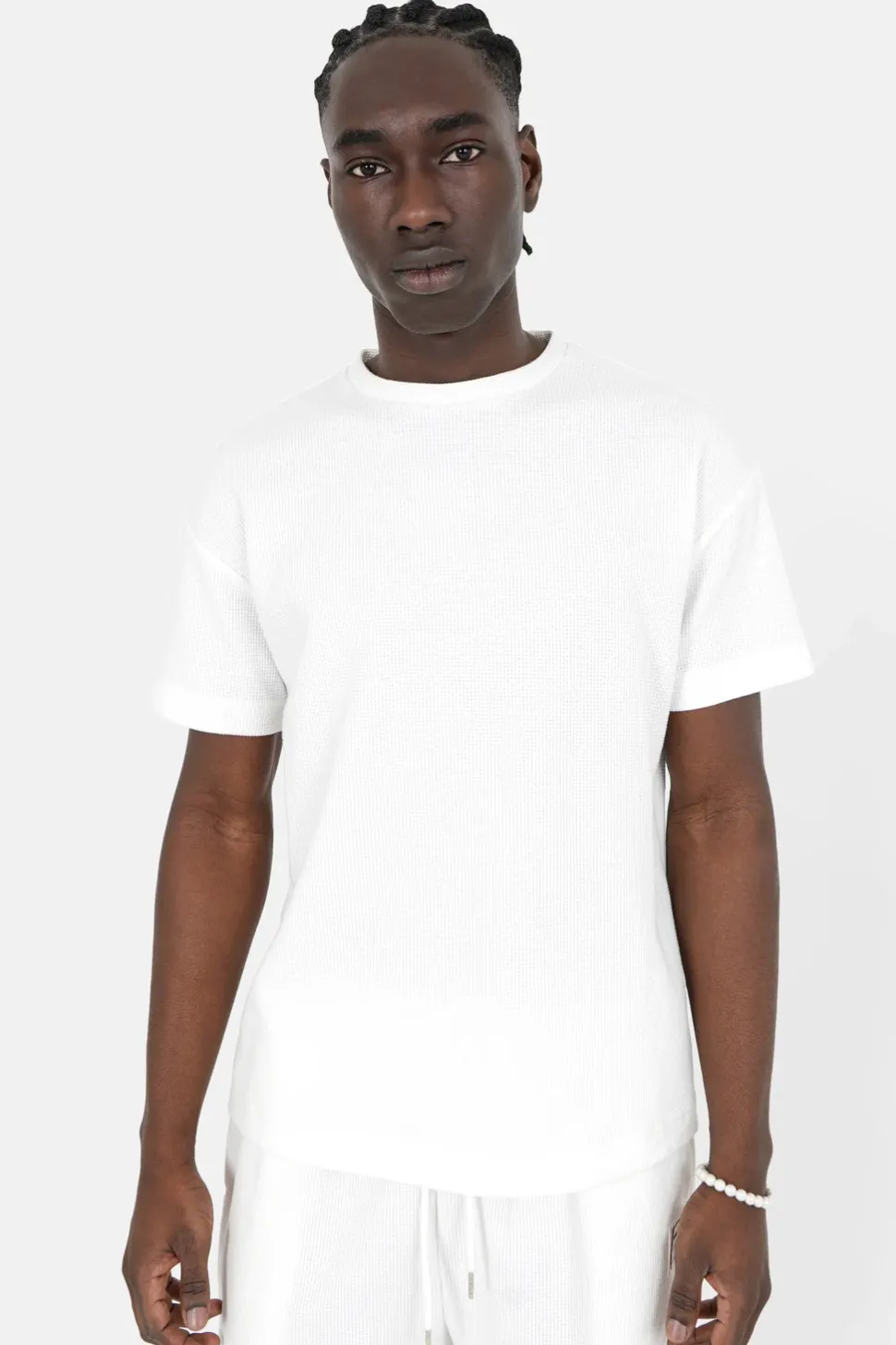 T-Shirt Gaufre Blanc