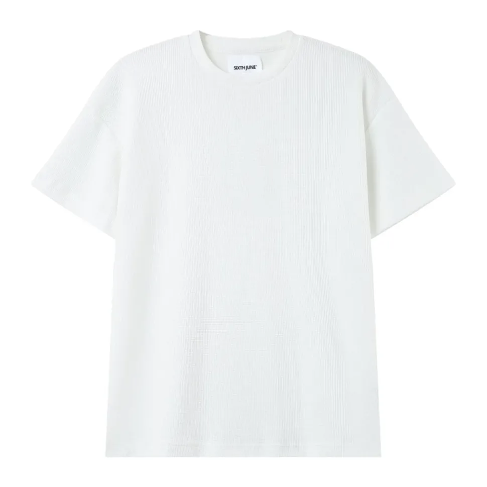 T-Shirt Gaufre Blanc