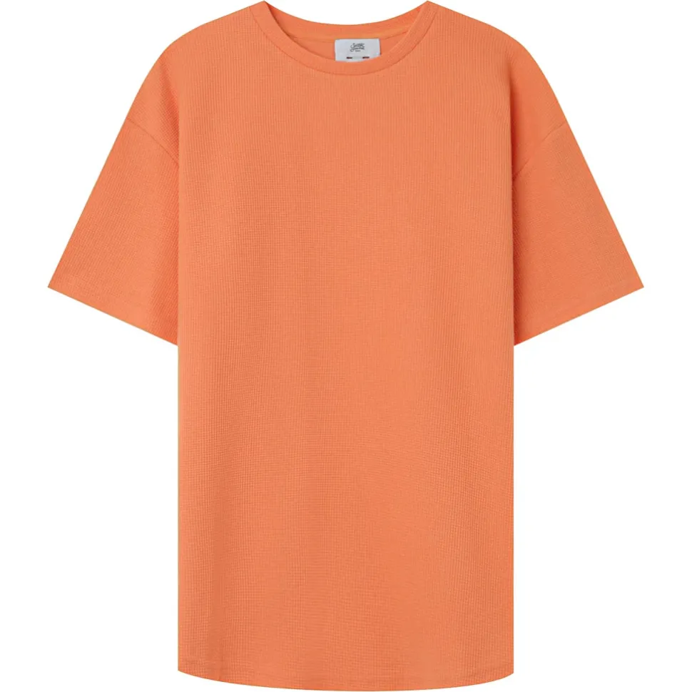 T-Shirt Gaufre Oversize Orange