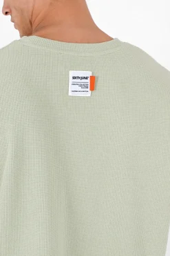 T-Shirt Gaufre Oversize Vert Clair