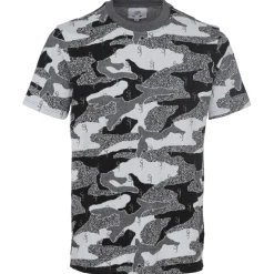 T-Shirt Jacquard Camouflage Logo Noir