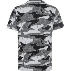 T-Shirt Jacquard Camouflage Logo Noir