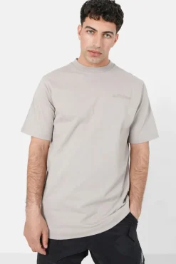 T-Shirt Logo Brode Beige Fonce