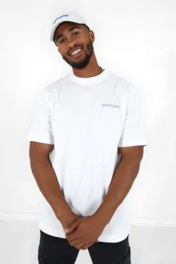 T-Shirt Logo Brode Blanc