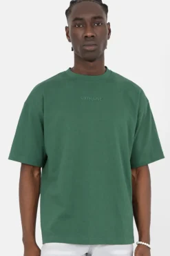 T-Shirt Logo Gomme Vert Fonce
