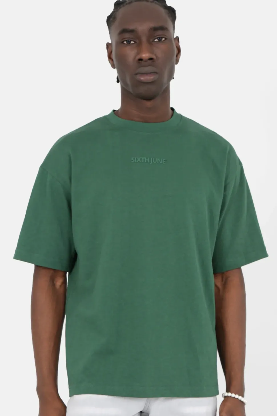 T-Shirt Logo Gomme Vert Fonce