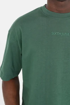 T-Shirt Logo Gomme Vert Fonce