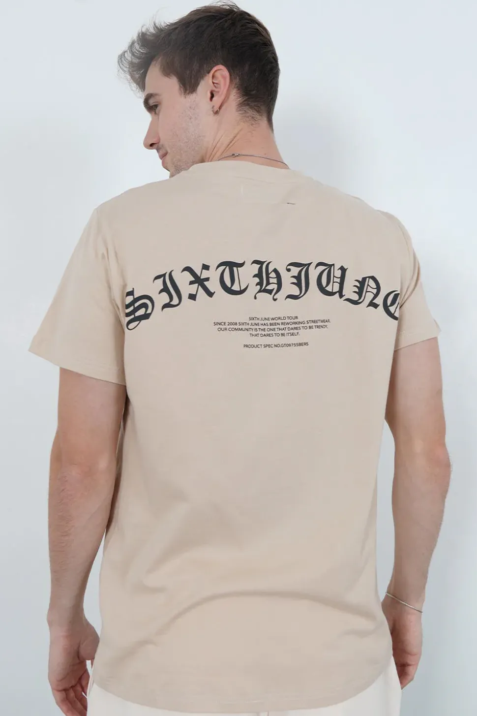 T-Shirt Logo Gothique Beige