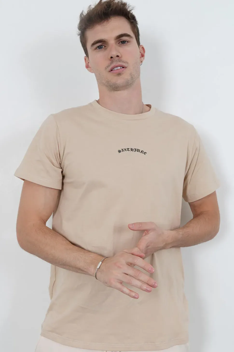 T-Shirt Logo Gothique Beige
