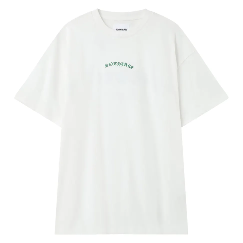 T-Shirt Logo Gothique Blanc