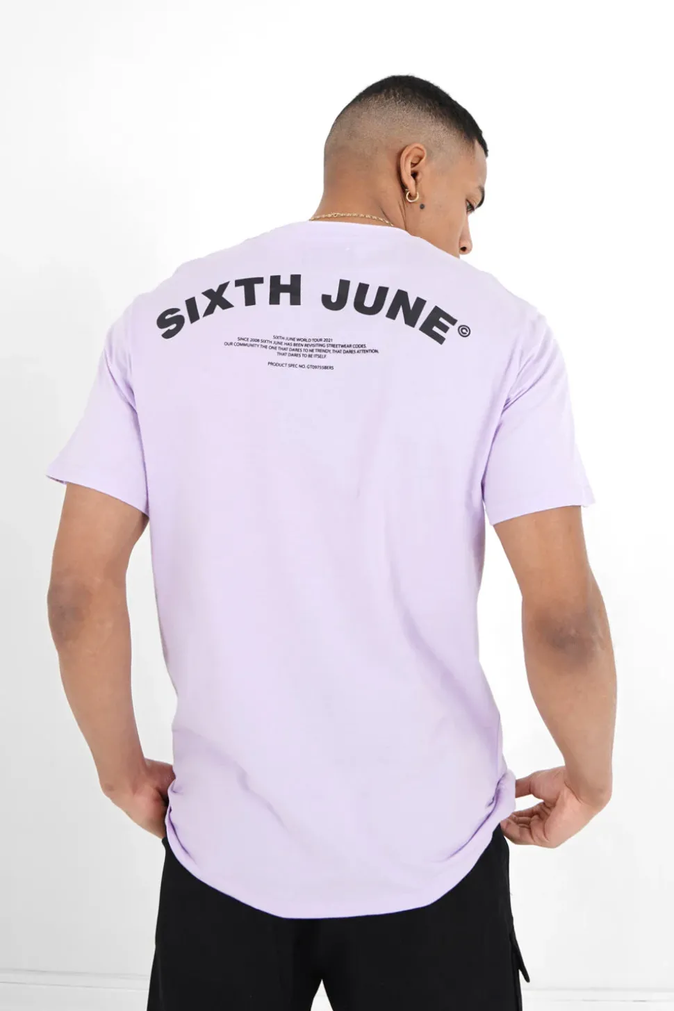 T-Shirt Logo Incurve Avant Arriere Violet