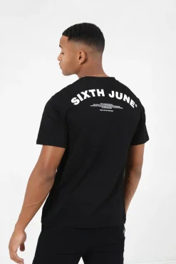 T-Shirt Logo Incurve Avant Arriere Noir