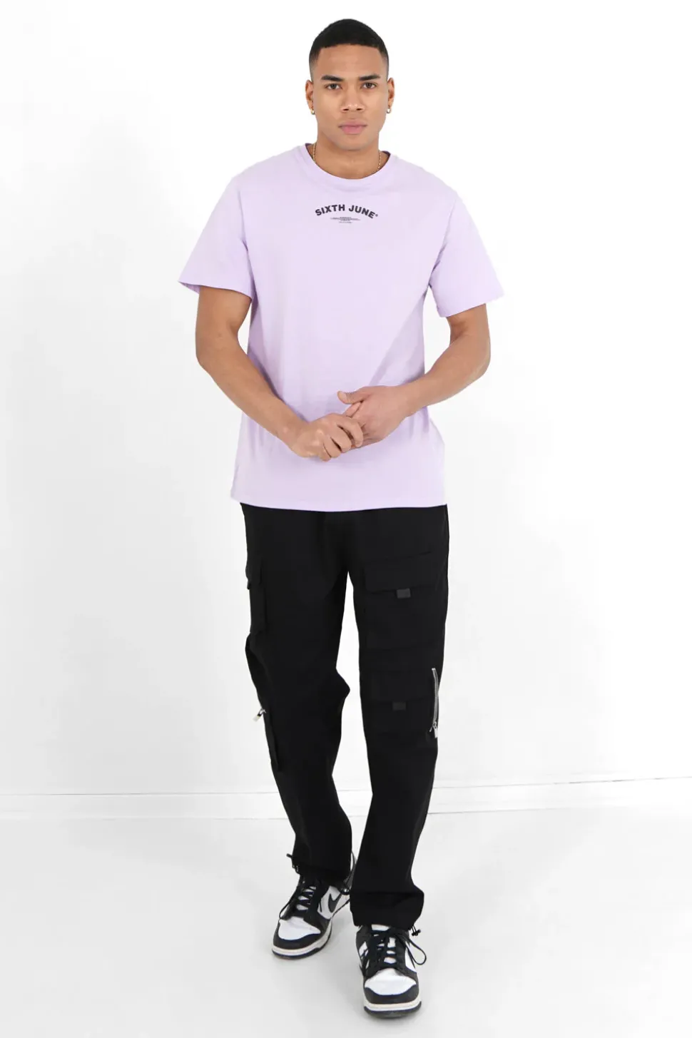 T-Shirt Logo Incurve Avant Arriere Violet
