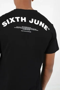 T-Shirt Logo Incurve Avant Arriere Noir