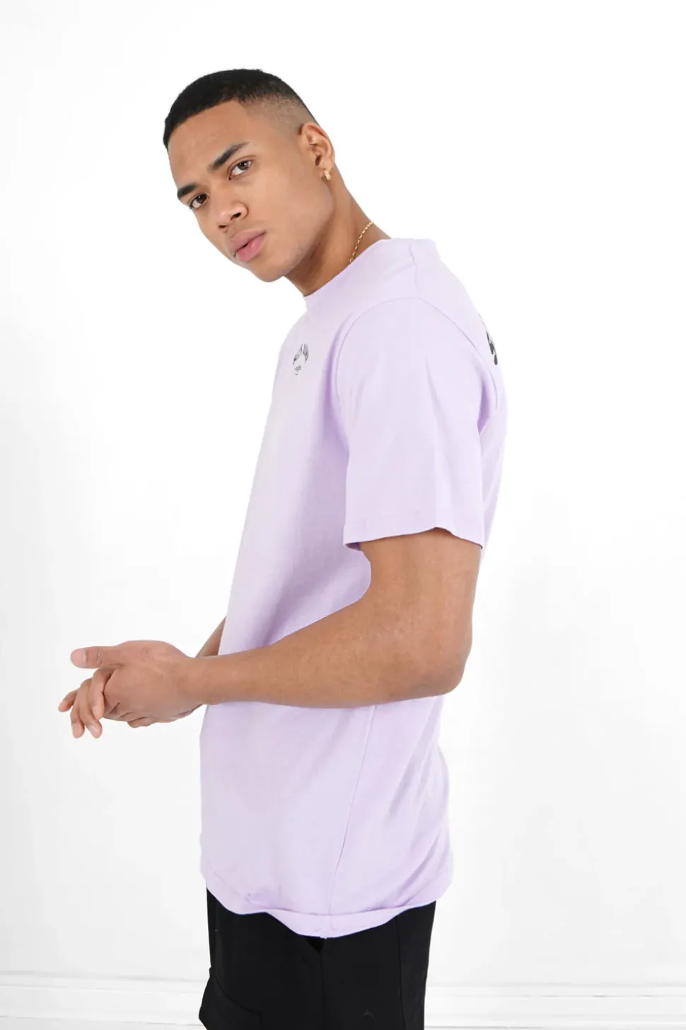 T-Shirt Logo Incurve Avant Arriere Violet