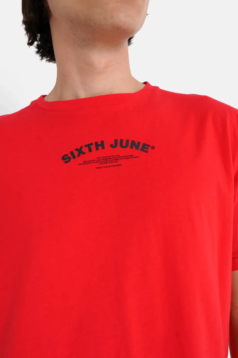 T-Shirt Logo Incurve Avant Arriere Rouge