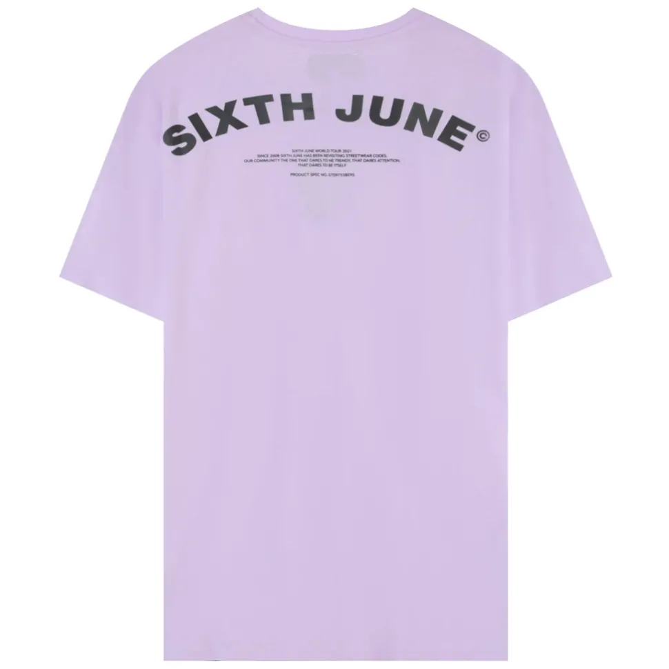 T-Shirt Logo Incurve Avant Arriere Violet