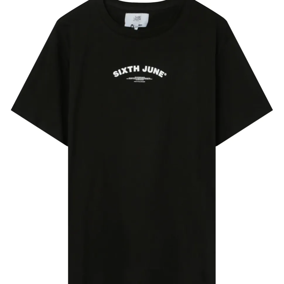 T-Shirt Logo Incurve Avant Arriere Noir