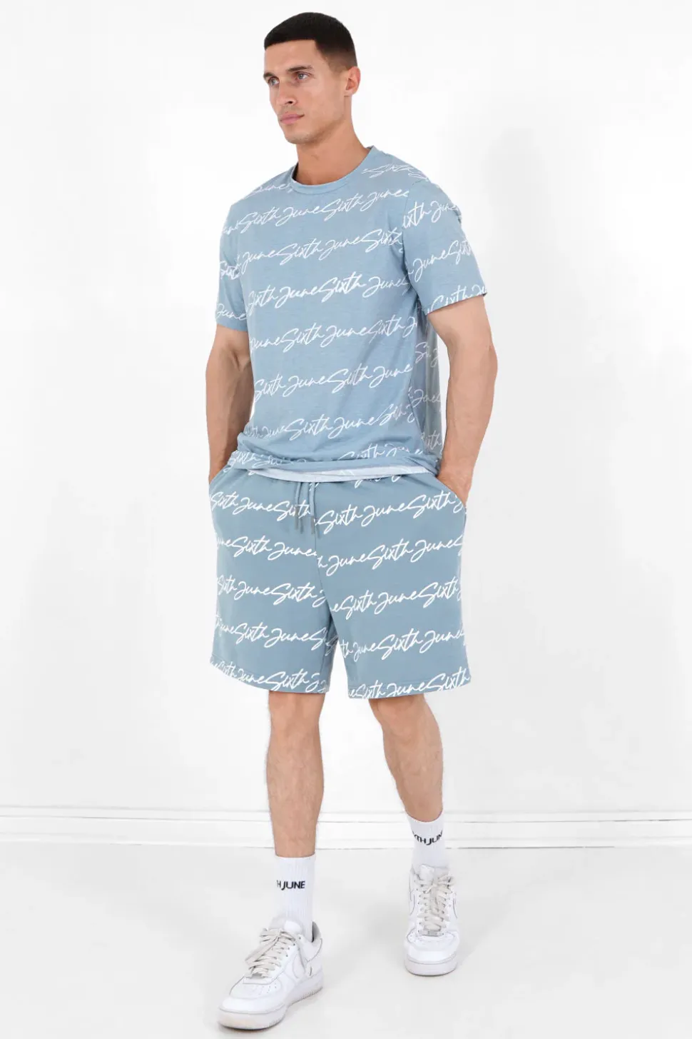 T-Shirt Logo Signature Bleu Clair