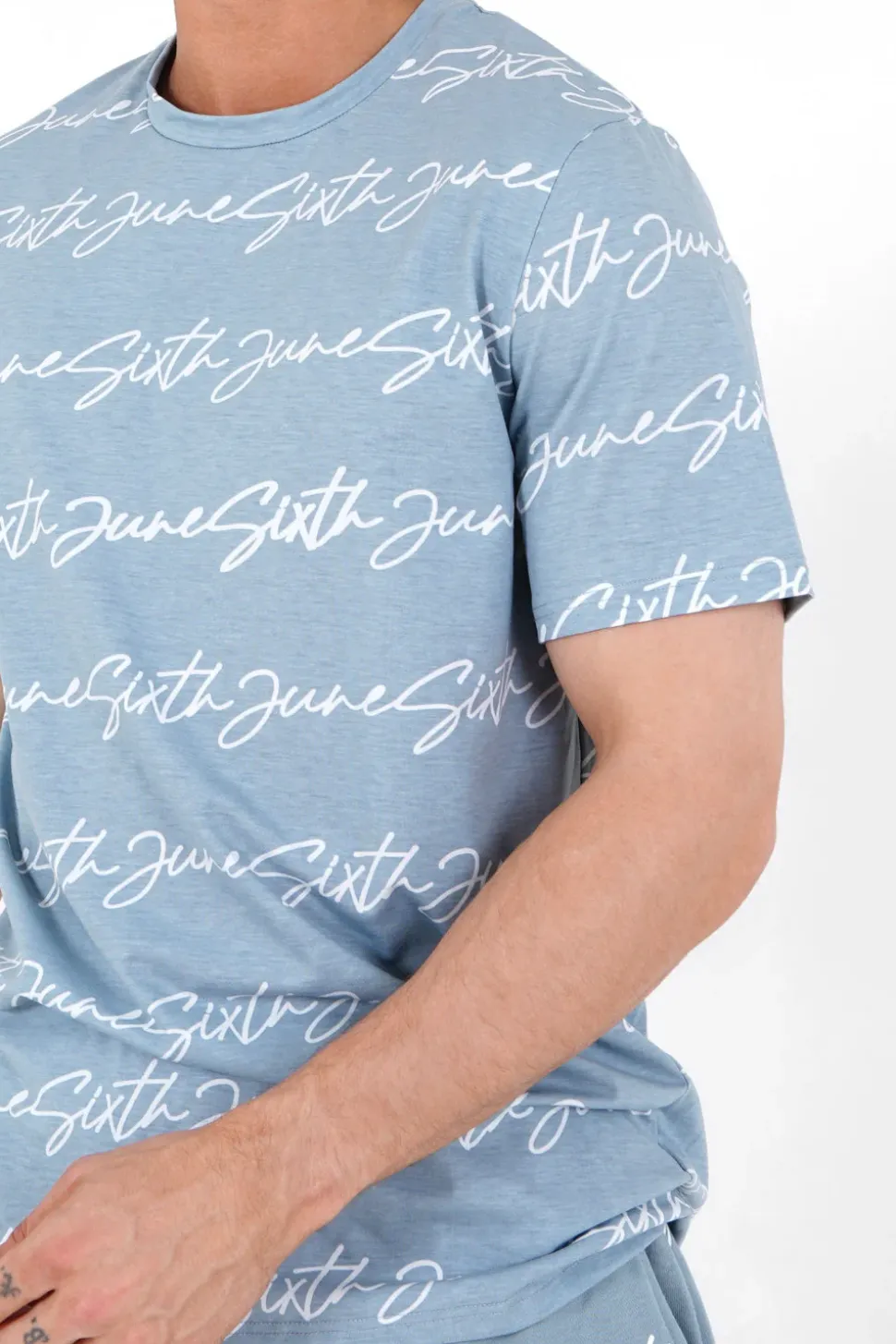 T-Shirt Logo Signature Bleu Clair