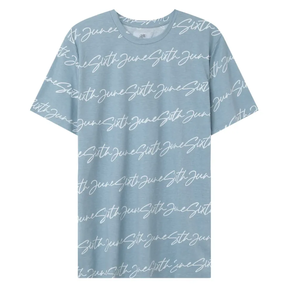 T-Shirt Logo Signature Bleu Clair