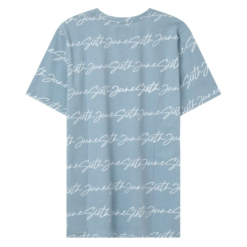 T-Shirt Logo Signature Bleu Clair