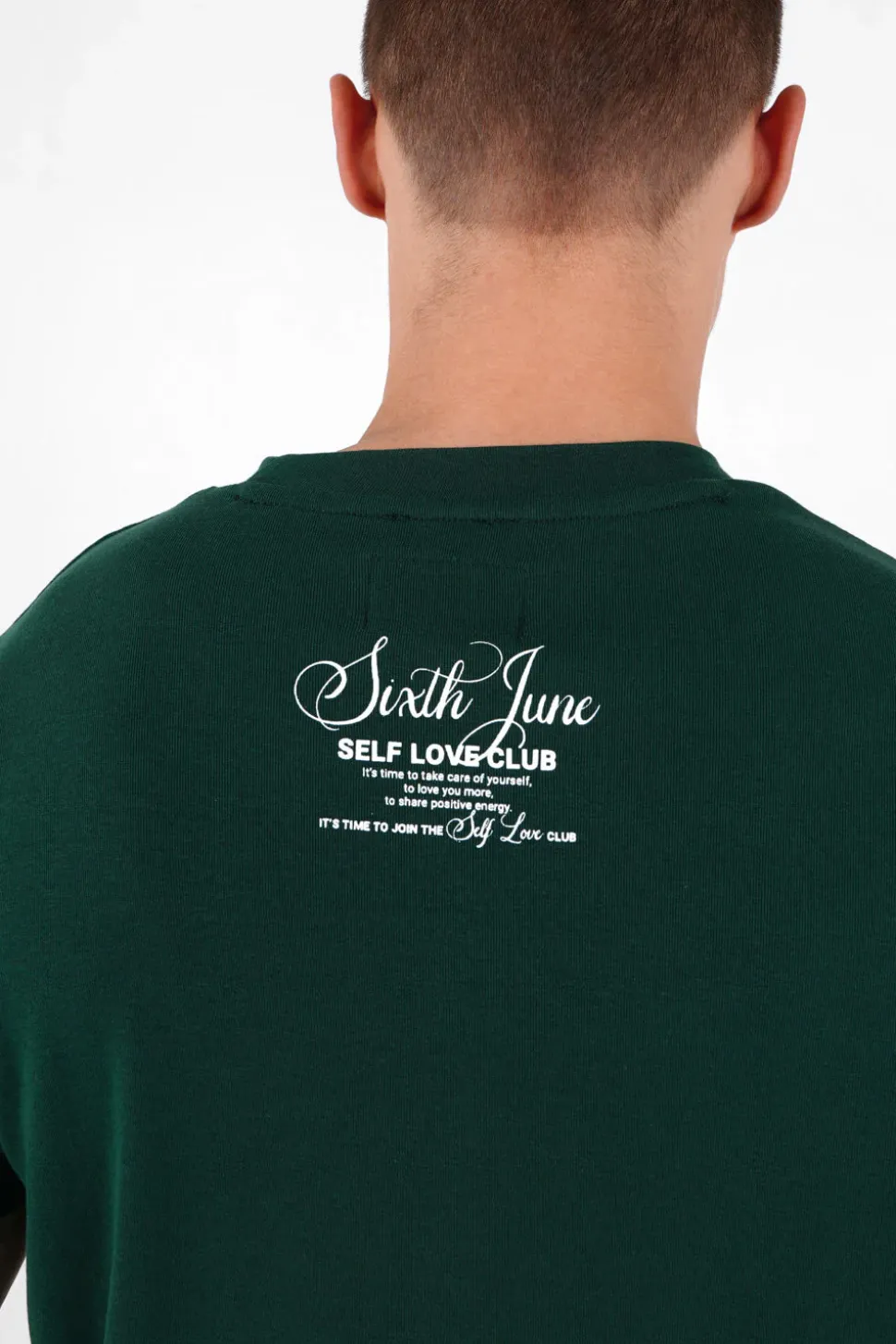 T-Shirt Logo Signature Vert Fonce