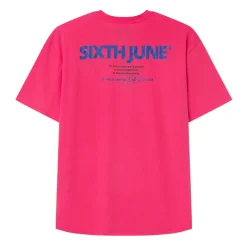 T-Shirt Long Logo Court Rose Fonce