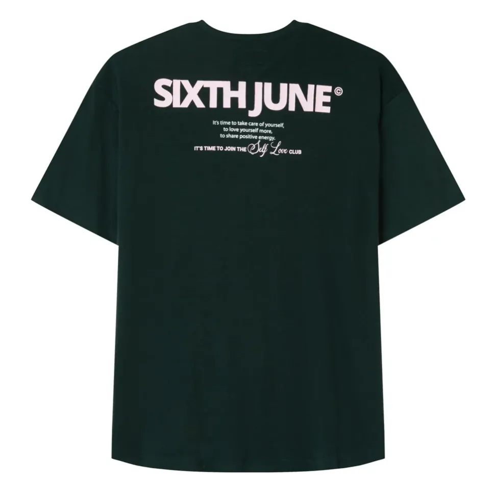 T-Shirt Long Logo Court Vert Fonce
