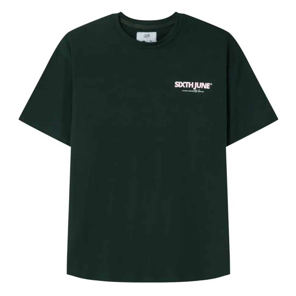 T-Shirt Long Logo Court Vert Fonce