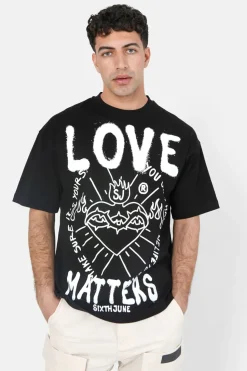 T-Shirt Love Matters Noir
