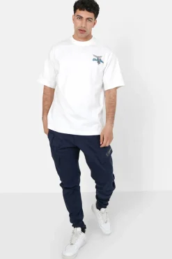 T-Shirt Manches Courtes Print Colore Blanc