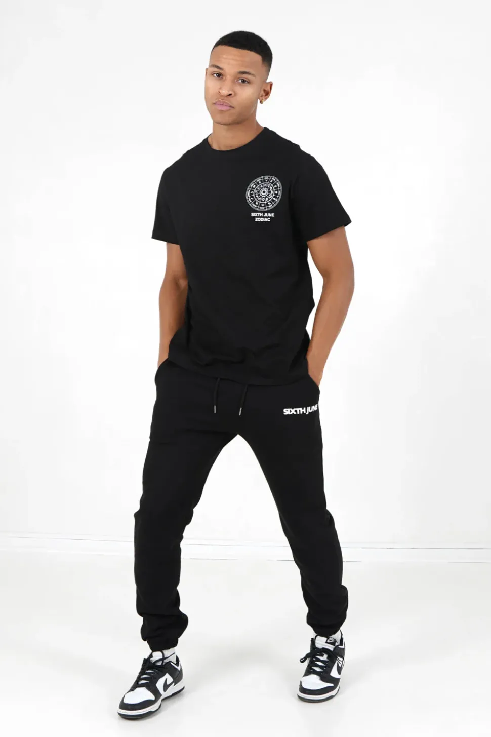 T-Shirt Manches Courtes Signes Zodiaque Noir
