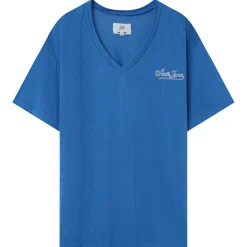T-Shirt Mesh Logo Bleu