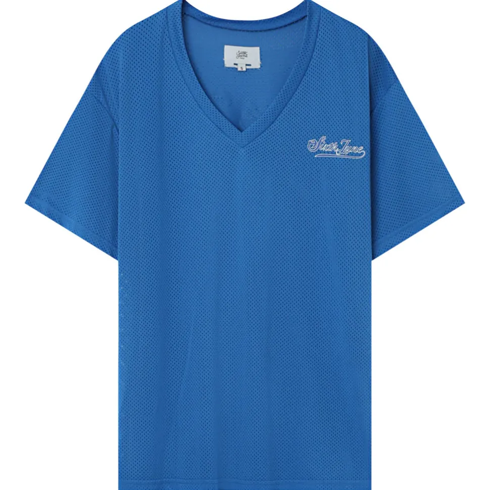 T-Shirt Mesh Logo Bleu
