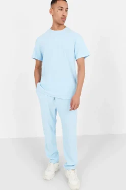 T-Shirt Plisse Bleu Clair