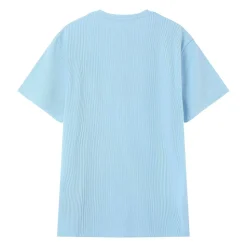 T-Shirt Plisse Bleu Clair