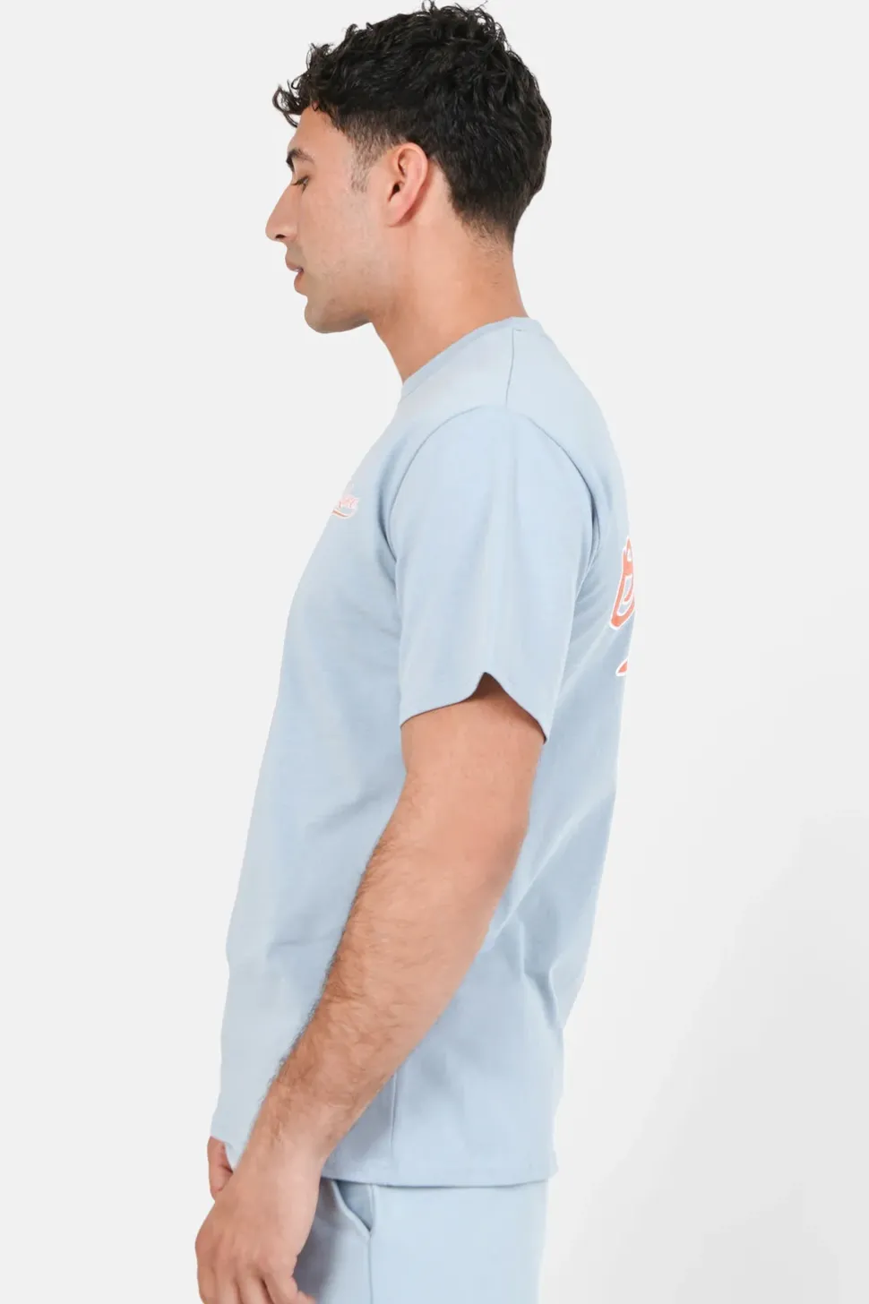 T-Shirt Retro Logo Bleu Clair