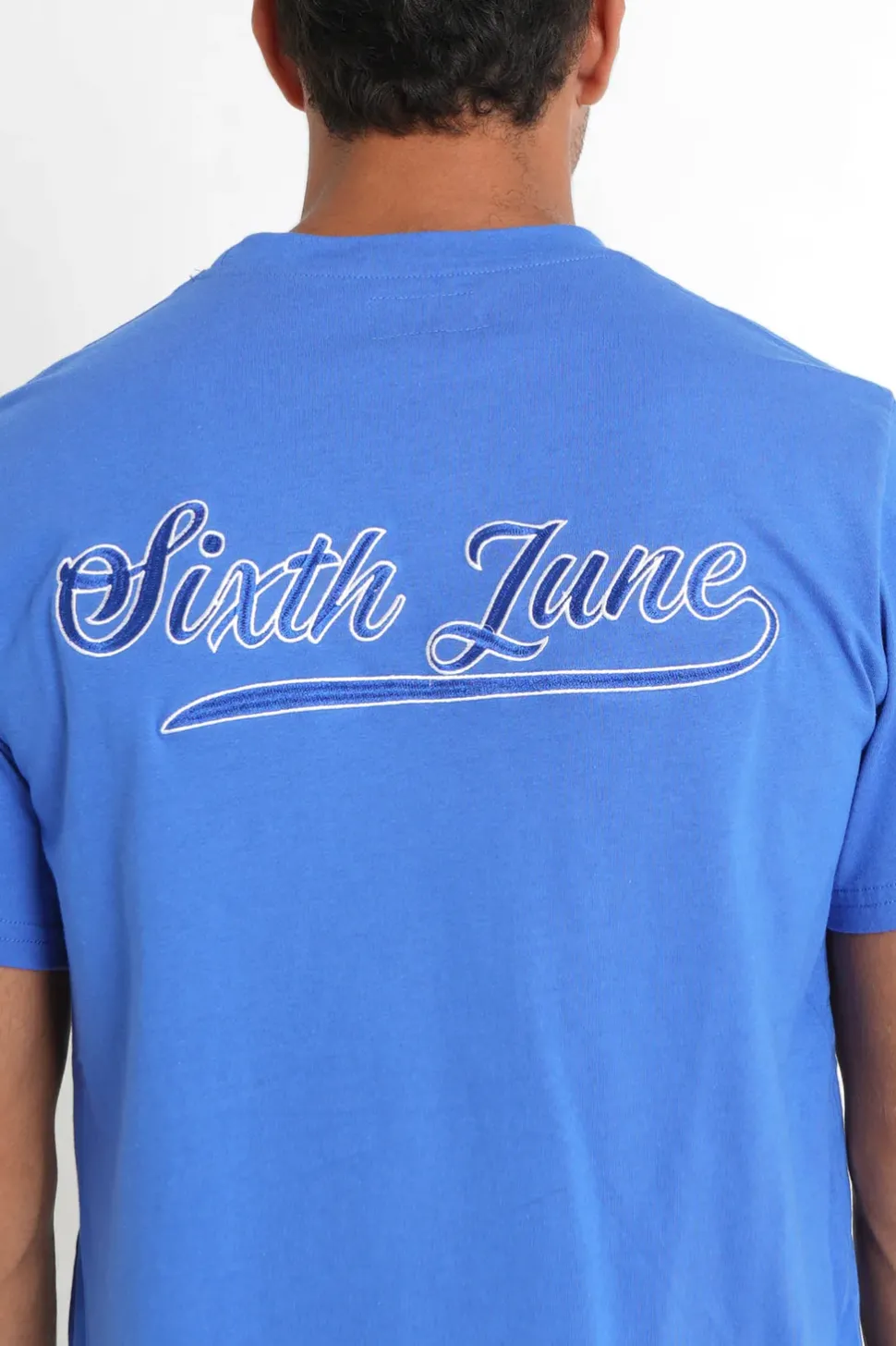 T-Shirt Retro Logo Bleu Fonce