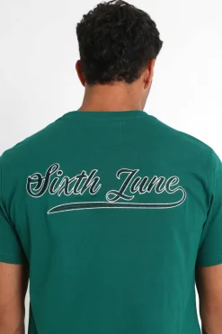 T-Shirt Retro Logo Vert Fonce