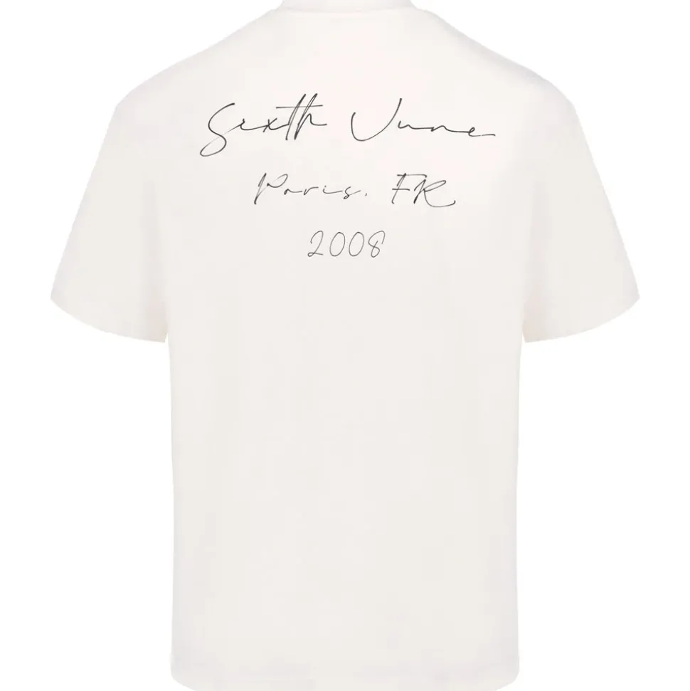 T-Shirt Signature Arriere Blanc Casse