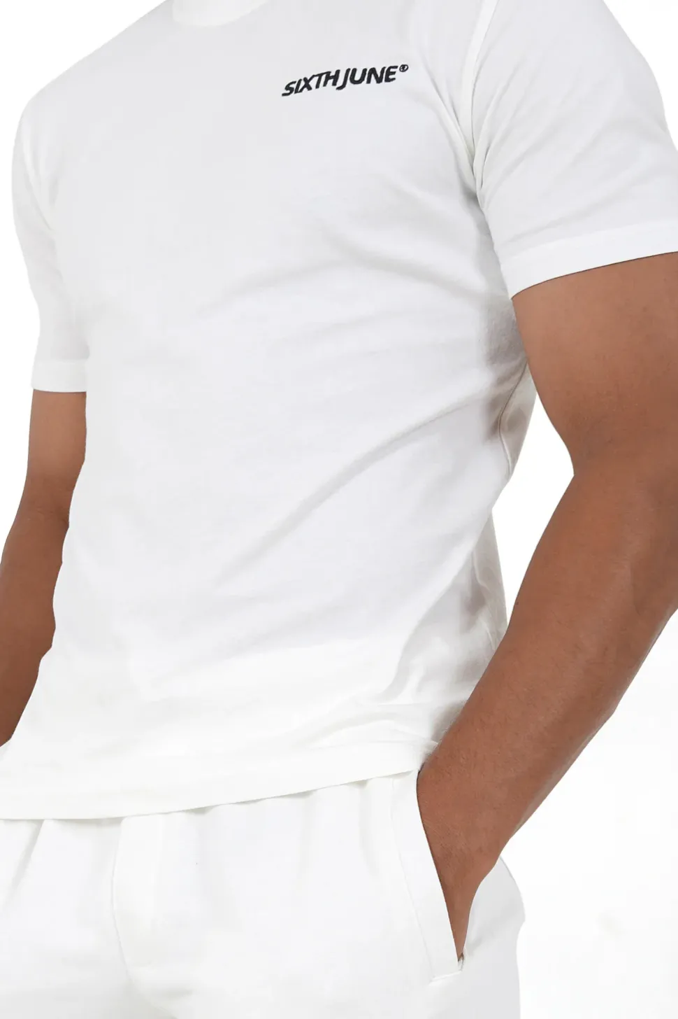 T-Shirt Soft Logo Brode Blanc